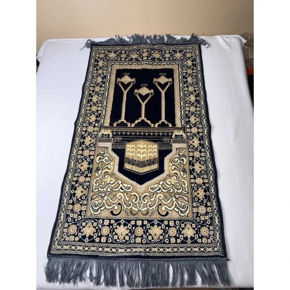 Jabaseh  Prayer Rug Blue & Gold‎